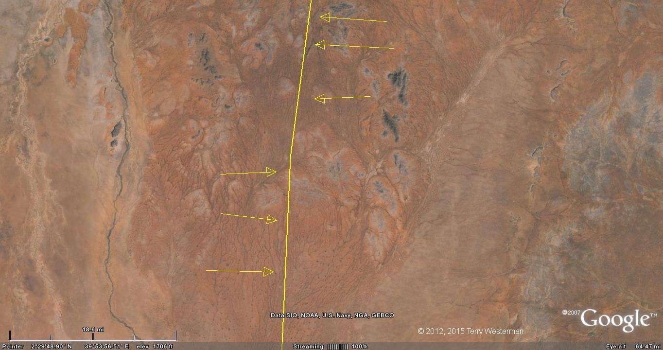 The western section of the 505 kilometer radius seismic circle from the Mogadishu Meteor Impact.