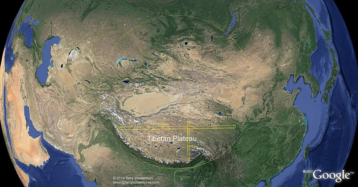 Meteor impact, Himalaya mountains, Tibetan Plateau