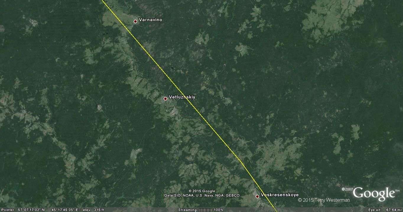 Eurasia Impact seismic circle at 1075 km to the NE.