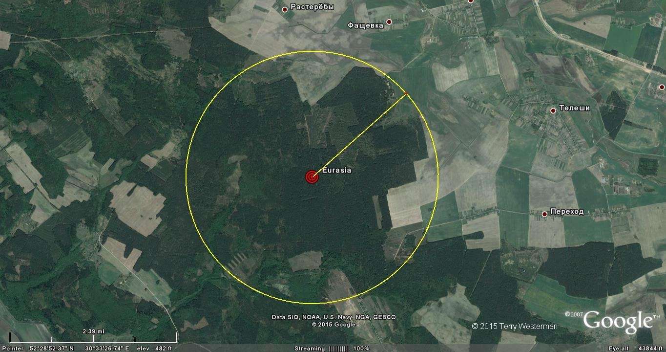 The Center of Impact of the Eurasia Meteor Impact.