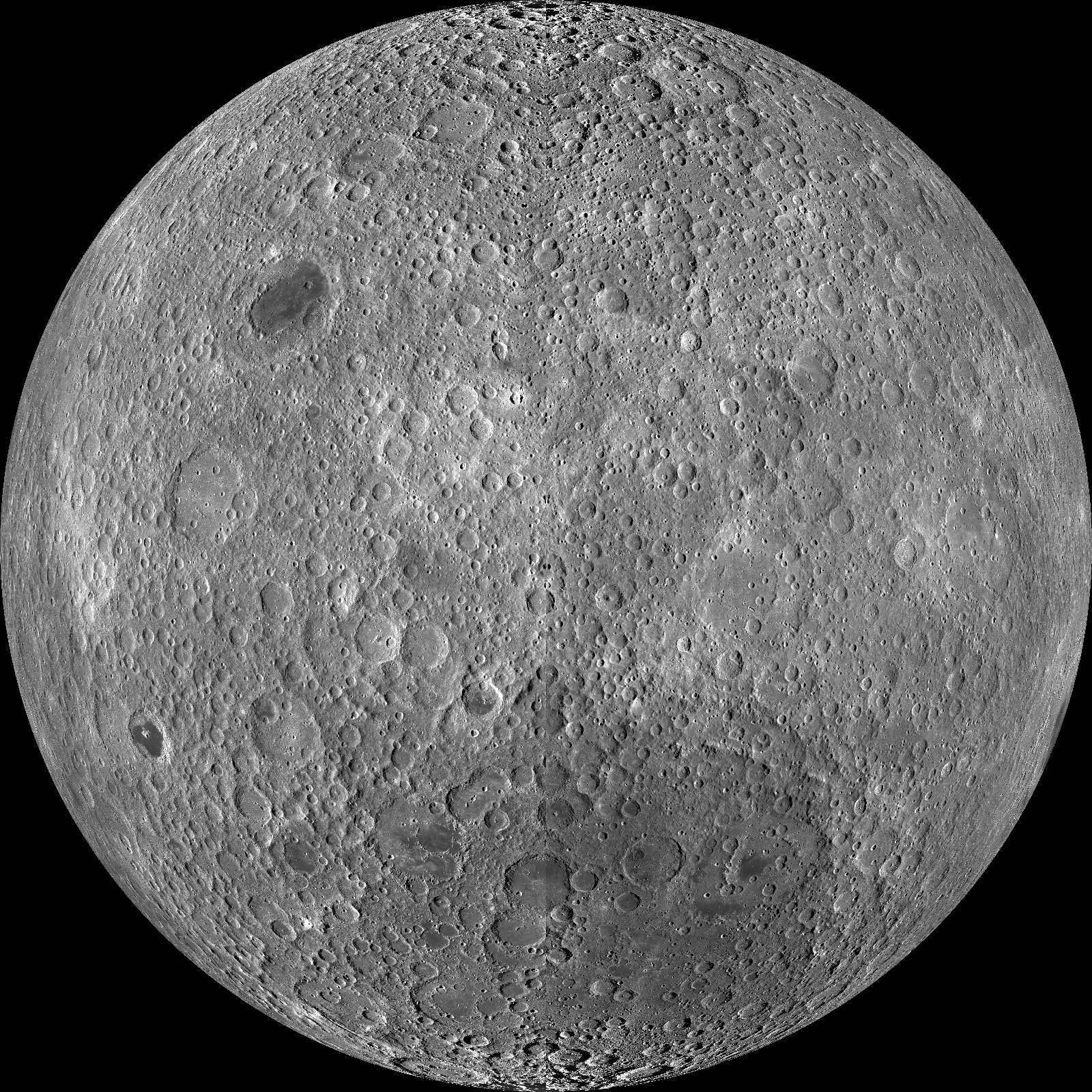 The many meteor impacts on the far side of the Moon