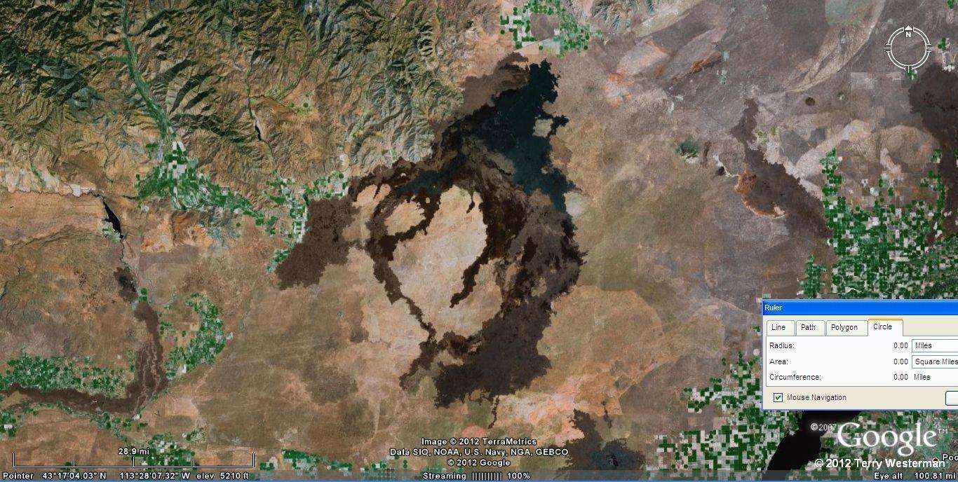 Craters of the Moon aerial.