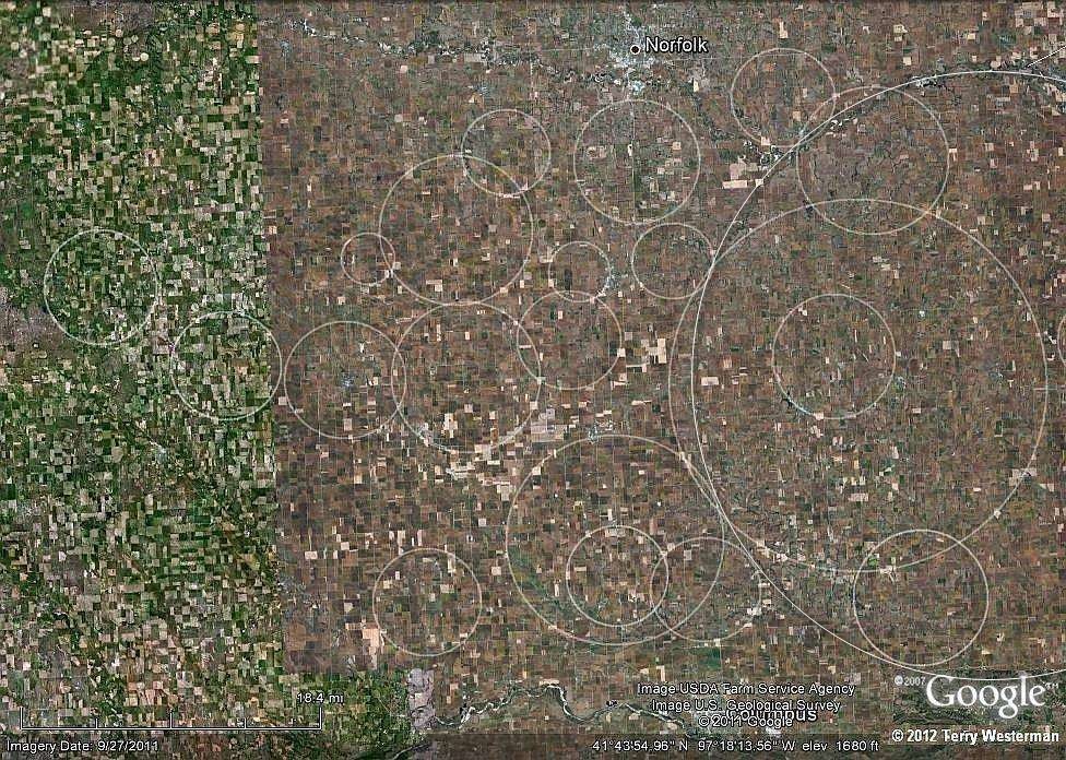 Norfolk Nebraska Meteor impact field