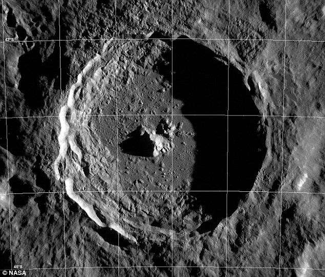 Tycho Crater, on the Moon