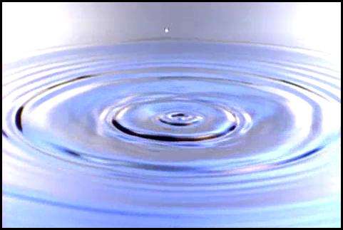 The ripples in still water are very similar to the seismic circles formed by meteor impact